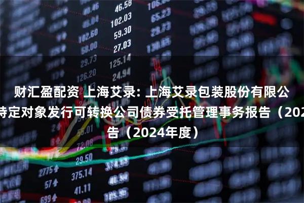 财汇盈配资 上海艾录: 上海艾录包装股份有限公司向不特定对象发行可转换公司债券受托管理事务报告（2024年度）